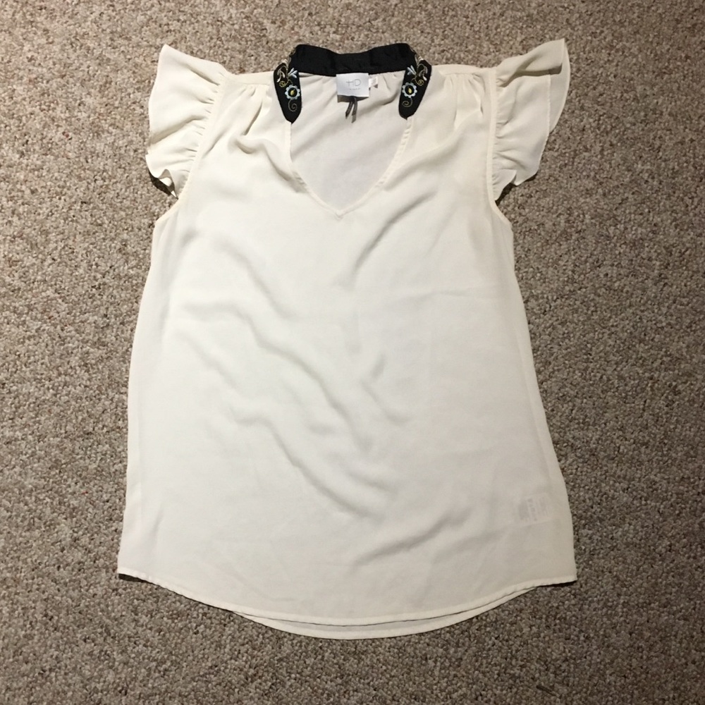 Cream chiffon blouse
